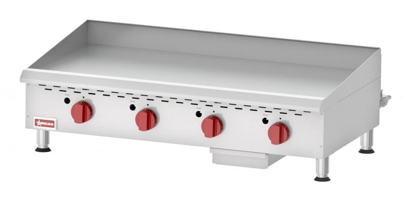 Countertop Stainless Steel Gas Griddle With Thermostatic Control with 4 Burners 1 Countertop Stainless Steel Gas Griddle With Thermostatic Control with 4 Burners